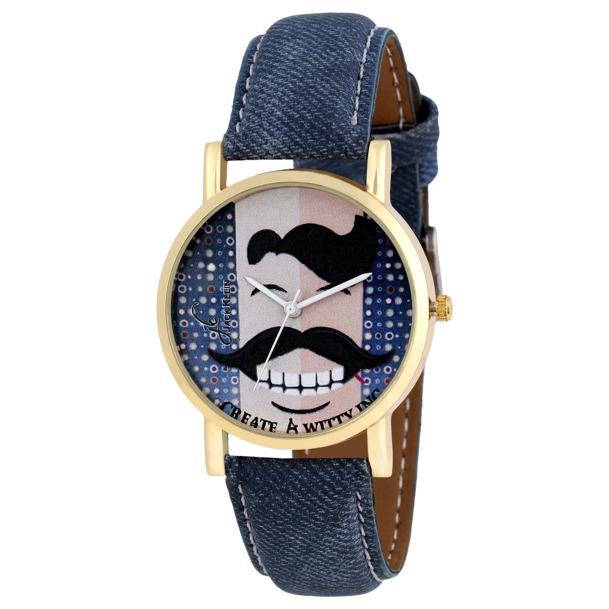 Jack Klein Stylish & Elegant Golden Dial Blue Strap Quartz Watch (B07B6PRT1X) Amazon Price History, Amazon Price Tracker