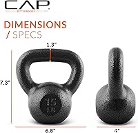 Vista 4 de CAP Barbell Pesa rusa de hierro fundido - Opciones con revestimiento, individuales y conjuntos, múltiples opciones