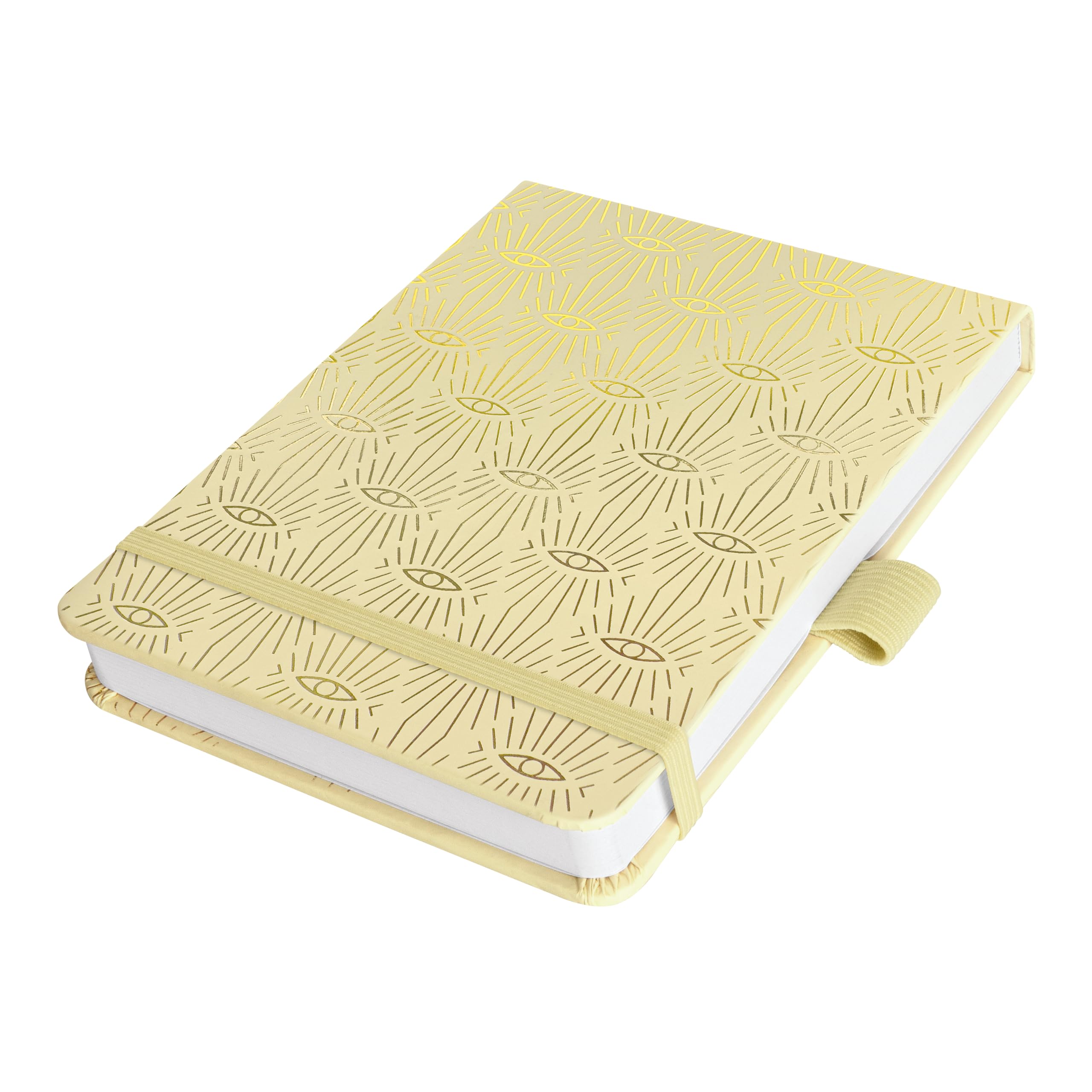 SIGEL JN356 Jolie Notepad, Mystic Sun, Dotted (dot Grid), 11 x 15,8 cm, hardcover, 158 Pages, Yellow, Gold