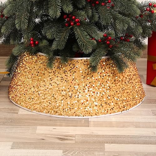 Base de falda para árbol de Navidad, redonda, cuadriláterahexagonal, decoración de tronco, cuello definitivo, varios tamaños, perfecto para
