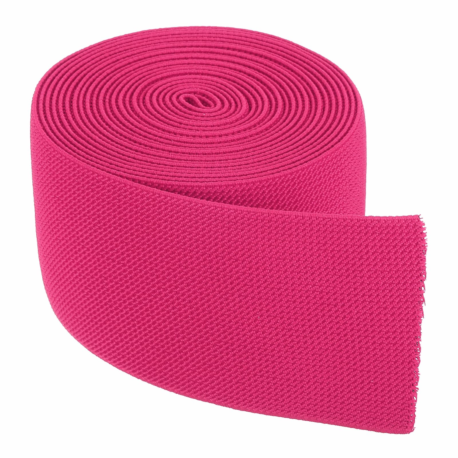 MECCANIXITY Elastic Bands for Sewing 3 Inch x 5 Yards Rose Red Knit Elastic Spool High Elasticity for Wigs, Waistband, Pants, Craft DIY Projects