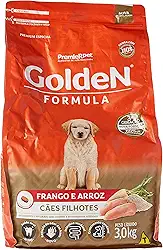 Ração Golden Filhote Sabor Frango e Arroz para Cães, 3kg Premier Pet Para Todas Grande Filhotes, Sabor Frango