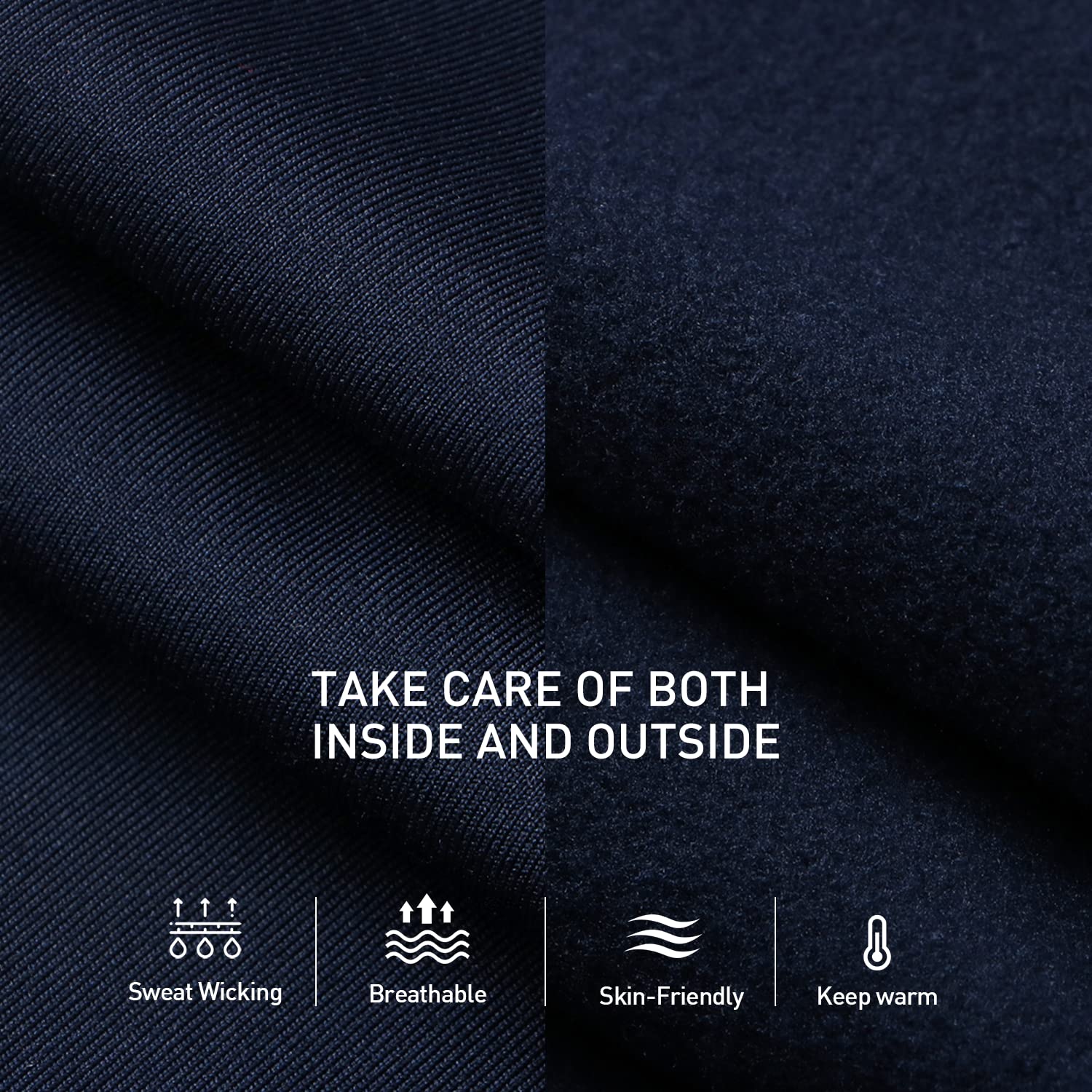 Arcweg Set Intima Termica Uomo Fodera in Pile Traspirante Calzamaglia Abigliamento Biancheria Intima Termica Elastica Maglia Calda Manica Lunga Tuta Inverno Pantalone Calcio Sci Running