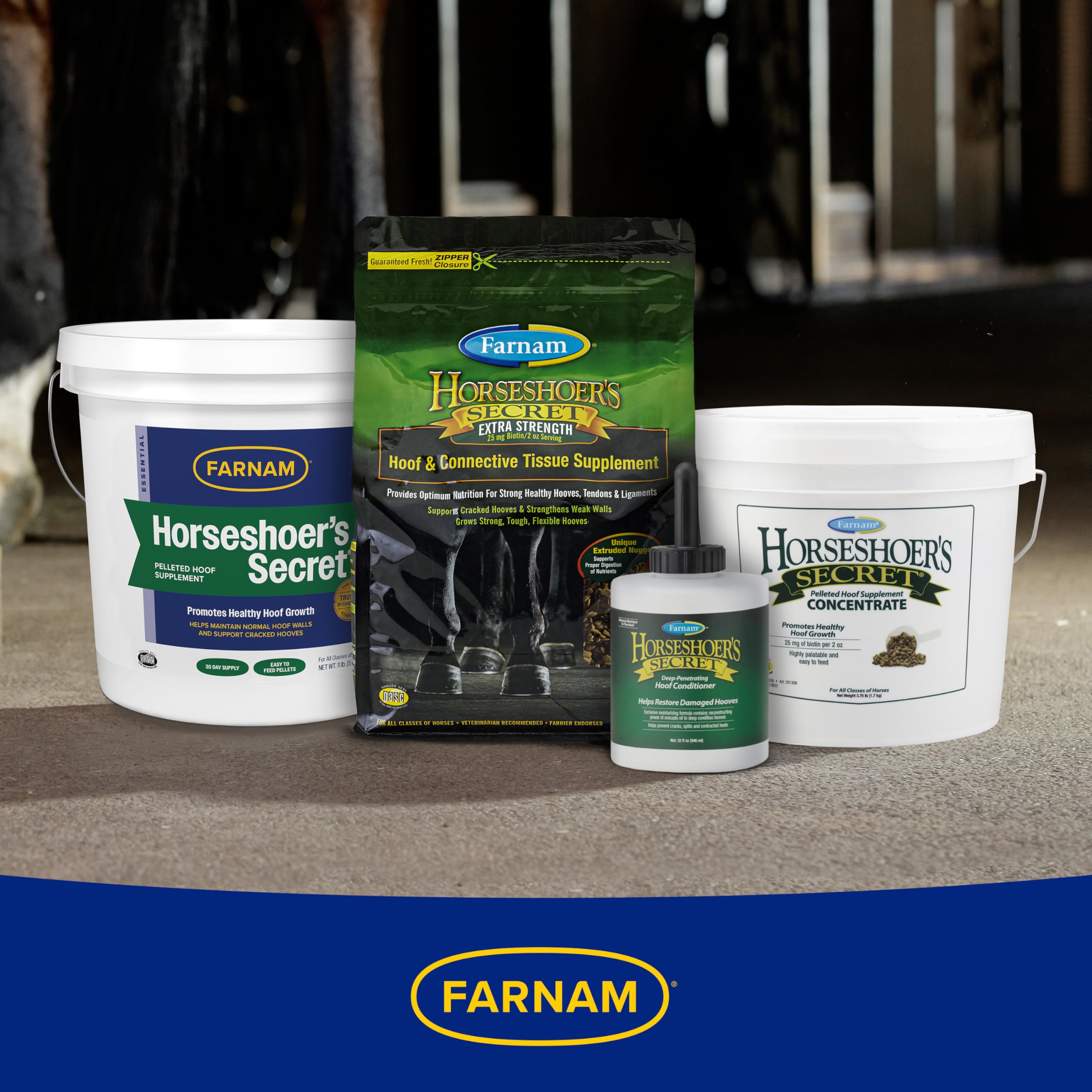Farnam Horseshoer's Secret Pelleted Hoof & Biotin Supplements, Nutrient-Rich Formula with Amino & Fatty Acids, Omega-3 Minerals, Promotes Hoof Growth & Supports Cracked Hooves, 22 lb, 60-Day Supply — Amazon image 12