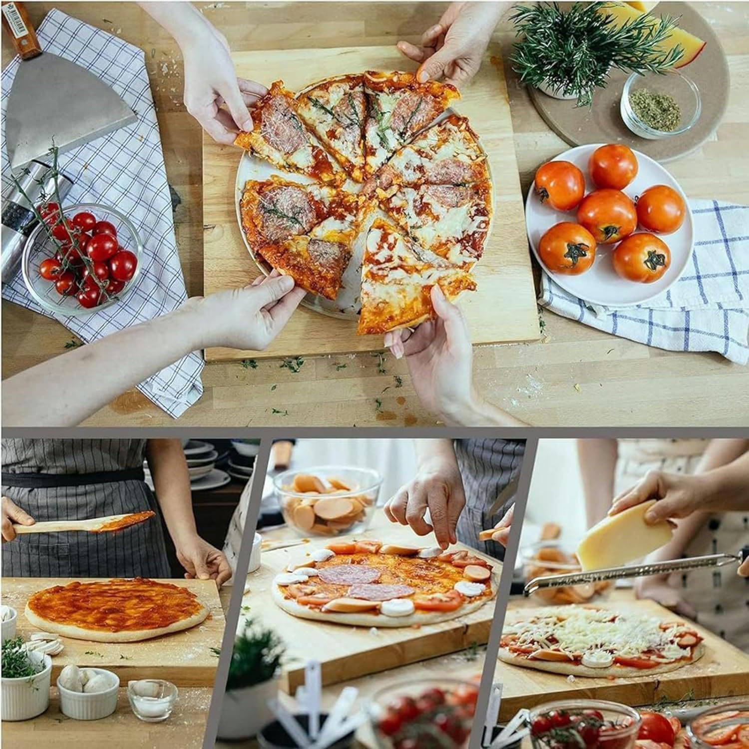 Horno de Pizza eléctrico de encimera para Interiores, Horno Tostador de cajón de Acero Inoxidable, Horno de Pizza eléctrico, Temperatura Ajustable, Horno de Pizza comerci