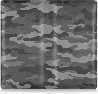 Kigai Black Gray Camouflage Car Registration and Insurance Holder Leather Auto Glove Box Organizer Men Women Wallet Accessories Case for Essential Document Driver License ID Card