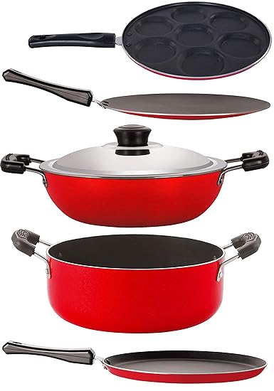 Nirlon Non-Stick 5 Piece Highly Durable PFOA Free Aluminium Combo Kitchen Cooking Utensil Set Offer