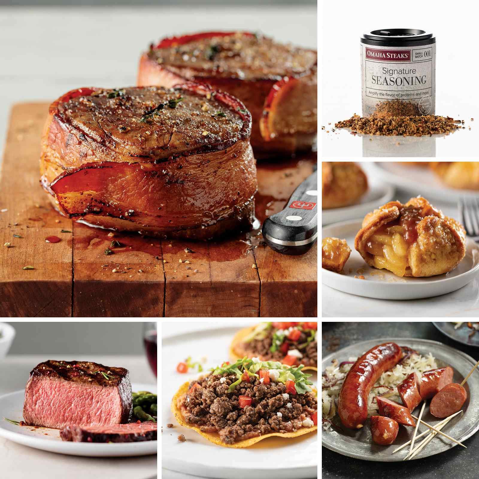 Buy Filet & Top Sirloin Grill Out from Omaha Steaks (BaconWrapped