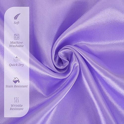 Miniatura 4 de Paquete de 72 servilletas cuadradas de tela de satén de 20 x 20 pulgadas, servilletas lavables y reutilizables, servilletas de mesa de tela suave