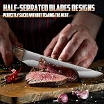 DRAGON RIOT Couteaux de steak 6, Ultra Set de couteau Sharp Steak japonais VG-10 Acier inoxydable Serré Steak Couteaux manche en bois de Tang complet avec boîte cadeau, cadeau de Noël idéal
