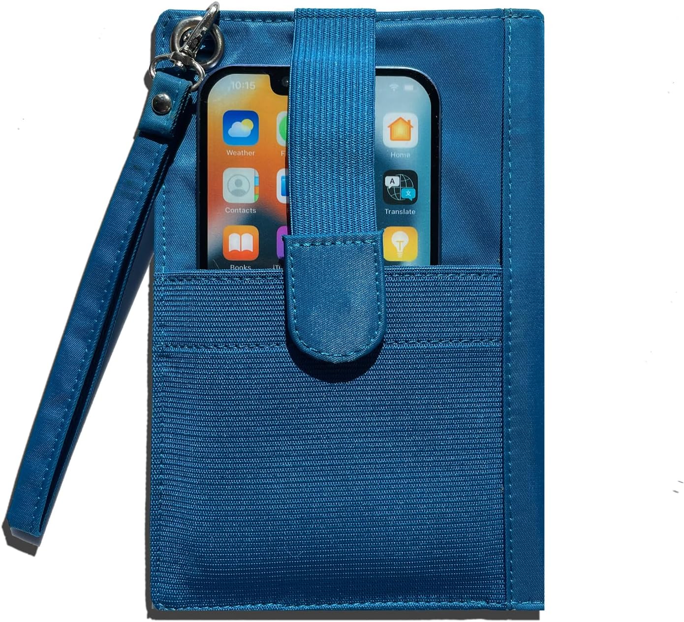 RFID Blocking Nylon Plus-Sized MyPhone Wallet with Wrist Strap