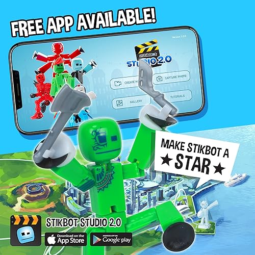 Miniatura 6 de Zing StikBot Zingtannica - Paquete de acción coleccionables, figuras de acción y accesorios, incluye 1 Stikbot, 1 juego de accesorios, animación