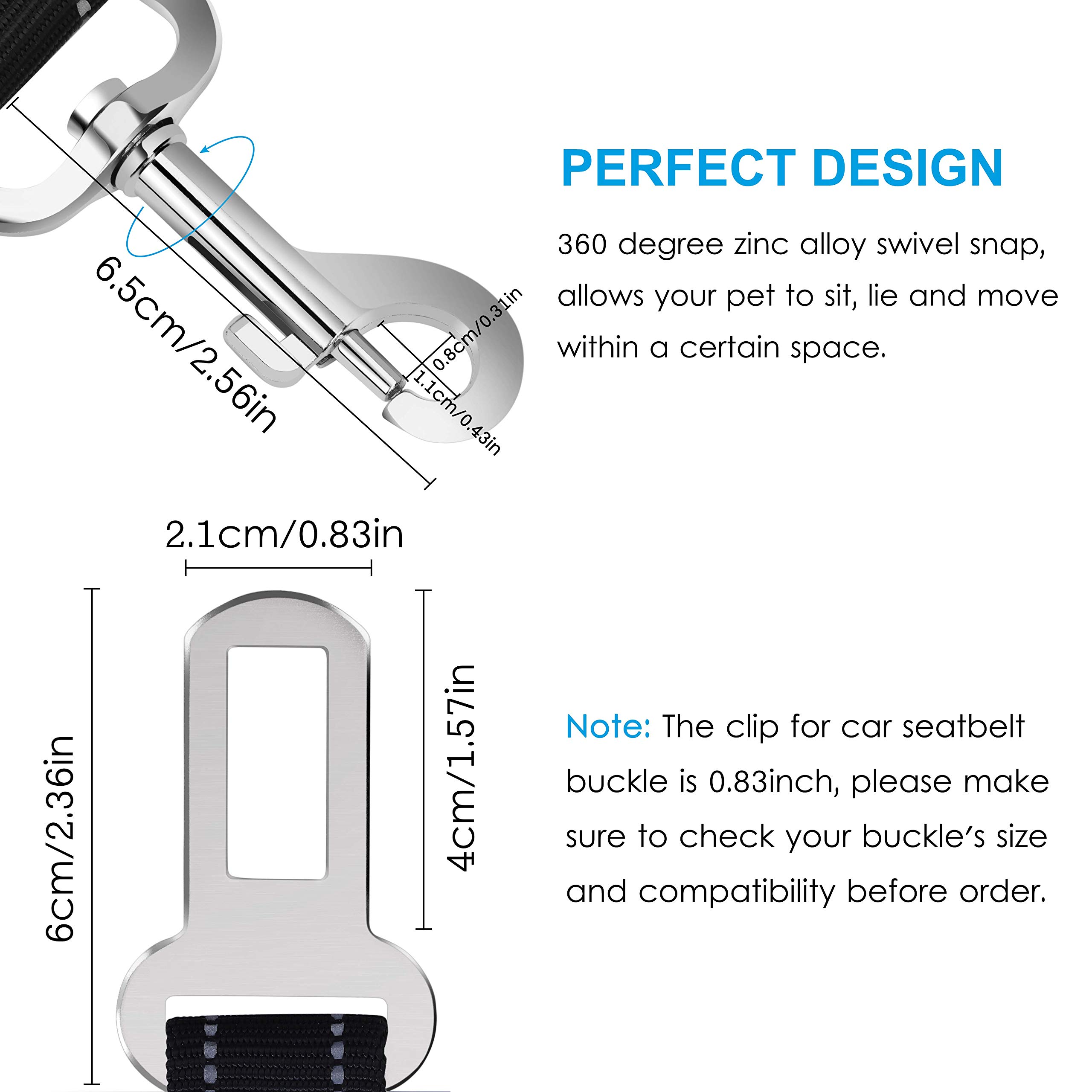 Hunde Sicherheitsgurt Auto - 2-teilig Set Verstellbar Für Alle Hunderassen