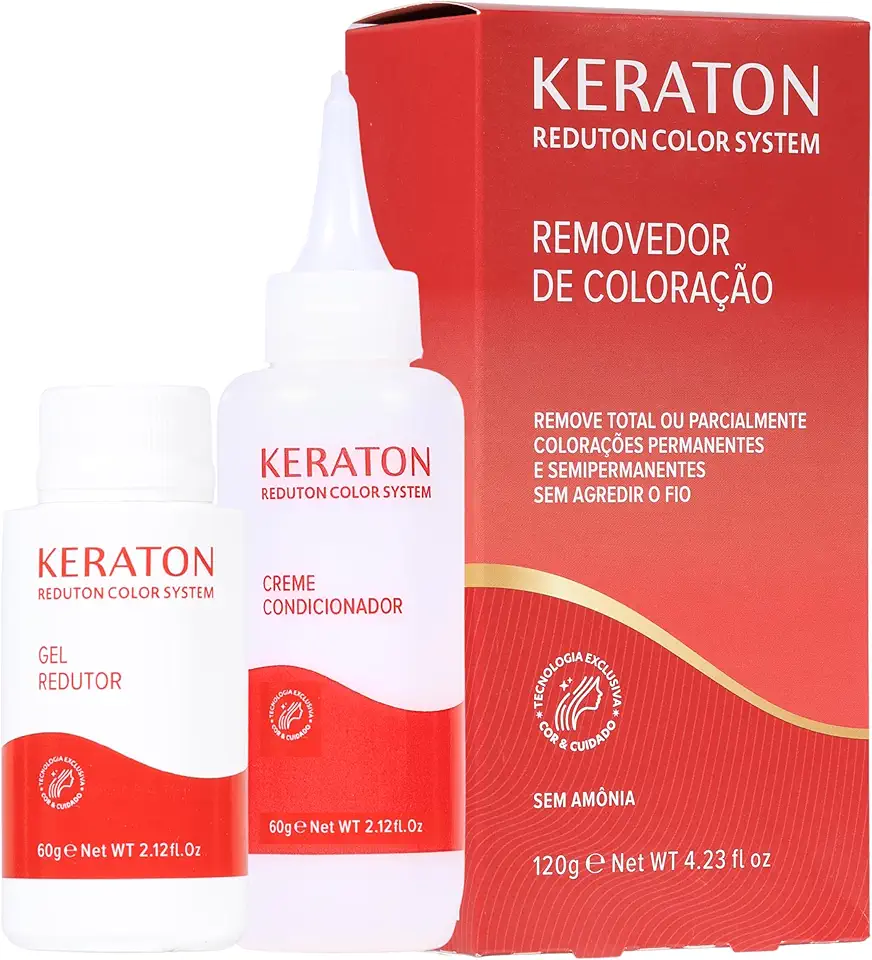 Reduton, Removedor de coloração capilar, Reduton Color System, Sem Amônia, Redução total ou parcial da cor dos cabelos coloridos, 2 X 120ml, Vermelho