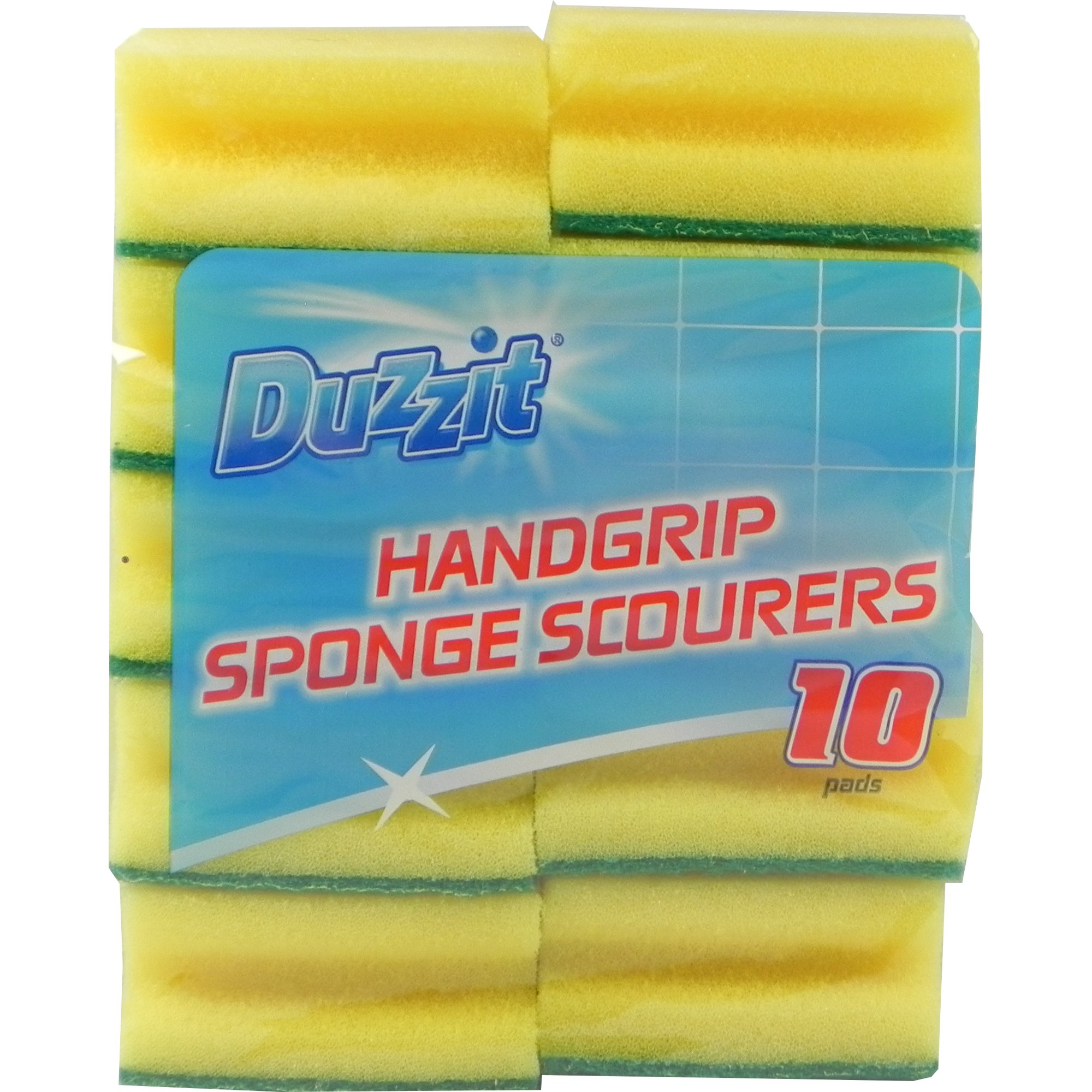 Tooltime Duzzit Handgrip Sponge Scourers Pack of 10