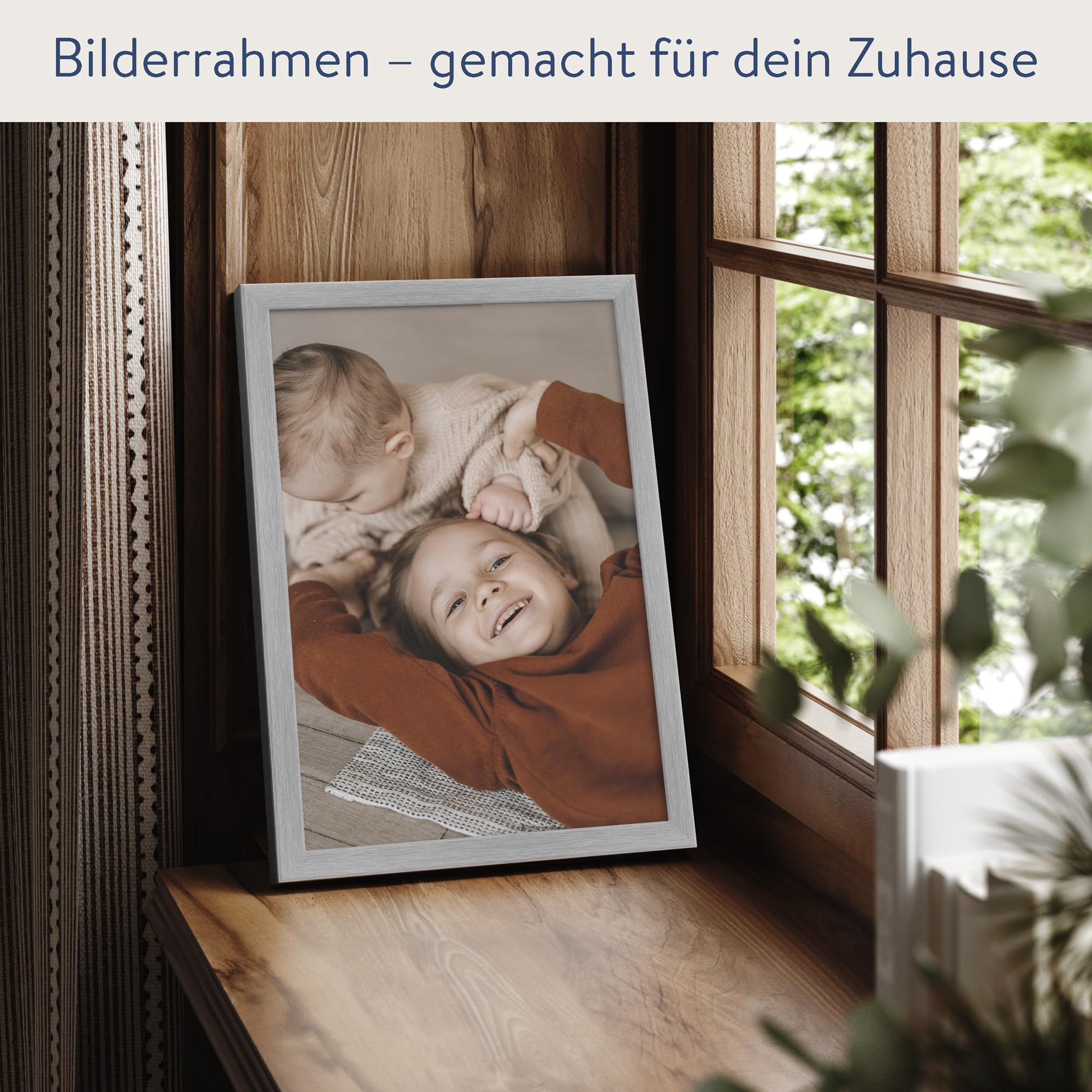 WANDStyle Bilderrahmen 20x30 Silber, moderner Bilderrahmen Holz 20x30 cm – Ansicht 2