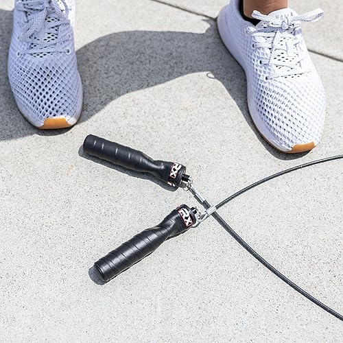 Miniatura 6 de Rx Smart Gear Cuerda de saltar, asas ergonómicas Black Ops con cable negro trans Buff 3.4  Cuerda de velocidad con peso inteligente para deportes y