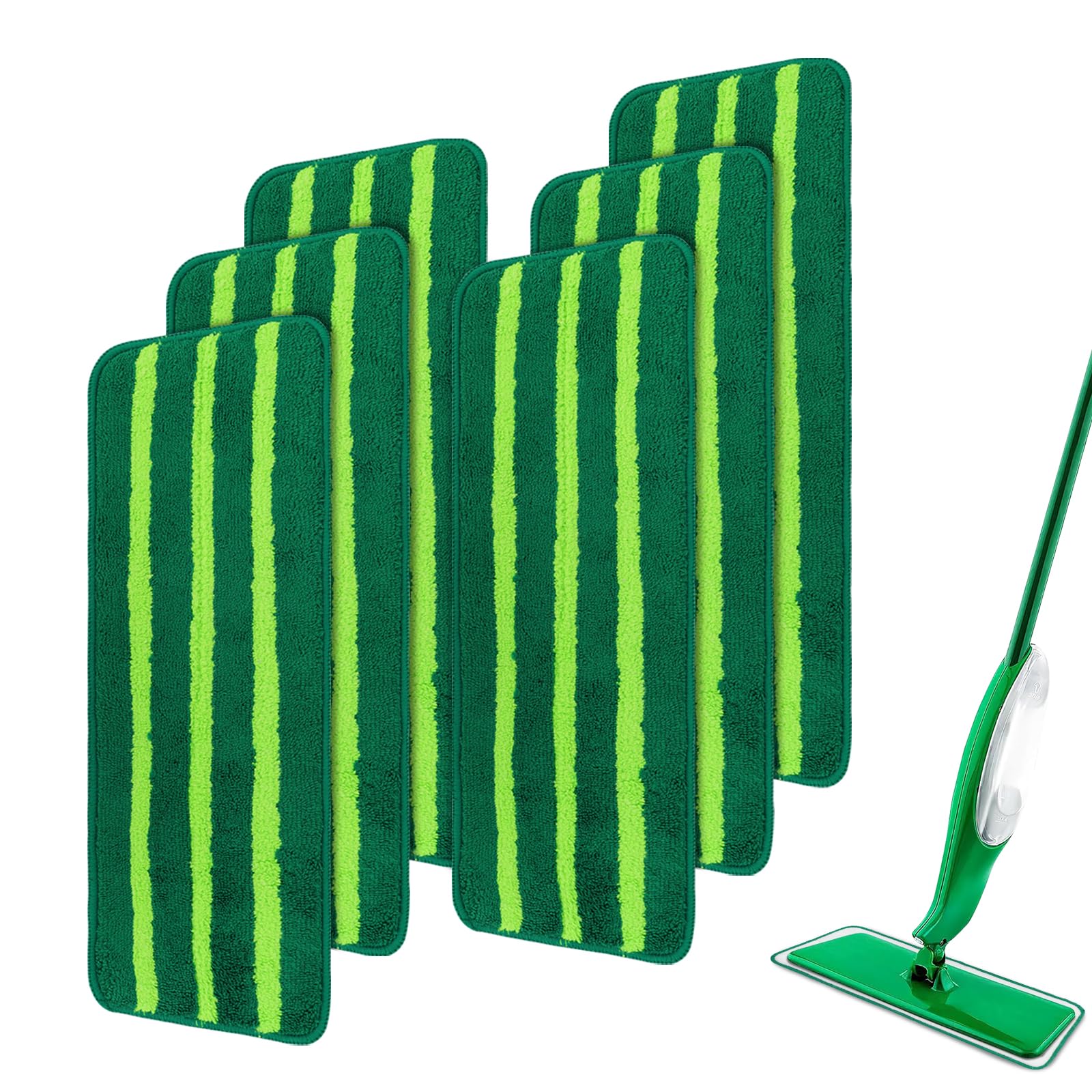 JoaSinc Spray Mop Replacement Pads Compatible with Libman Freedom Spray Mop: 16 inch Mircofiber Freedom Spray Mop Pad Refills Head Reusable Floor Cleaning Mop Pads for Multi-Surface Floors(6 Pack)