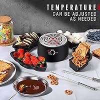 Vista 2 de Máquina eléctrica S'mores 2 en 1 y olla para fondue, kit de mesa para interiores con 4 tenedores para asar, 4 bandejas desmontables y 1 calentador