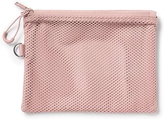 無印良品 ポリエステルダブルファスナーケース ・ピンク M 約13.5×19cm 84769504