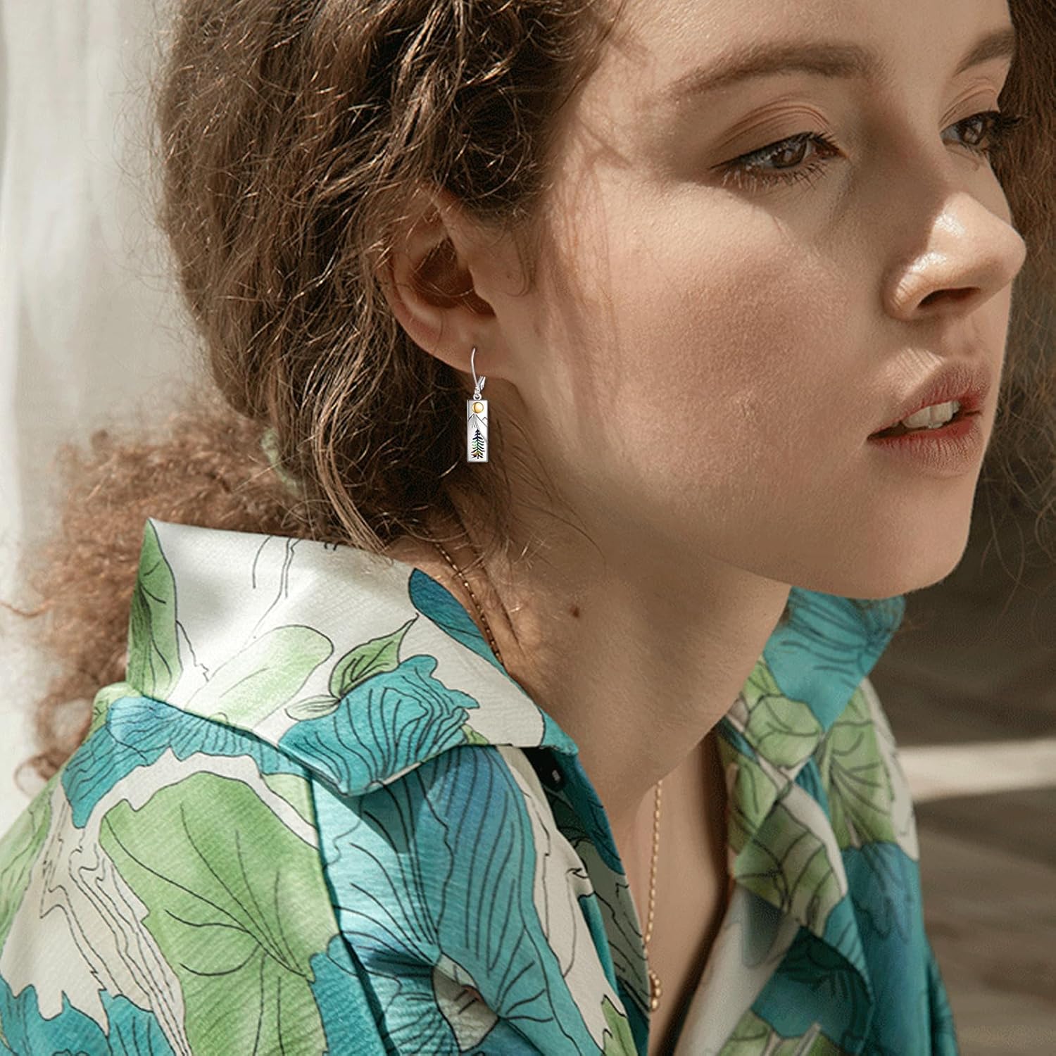 YFN Mountain Earrings 925 Sterling Silver Abalone Dangle Drop Mountain Jewelry Gift for Skiers, Hikers, Campers, Climbers and Nature Lovers - Image 6