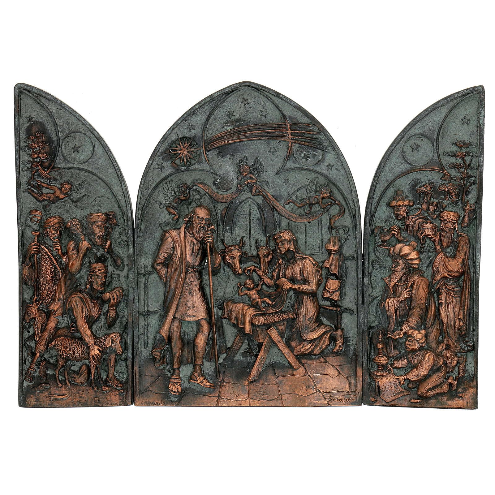 Holyart Triptych of the Nativity alloy 19 cm