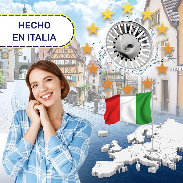 Tapon Fregadero Cocina Universal Ø 84 mm H 18 mm en Acero Inoxidable con Código Original 133.0042.853 1330042853 1330042867 1920059 para Franke - Made IN Italy - MONTERAL - 5