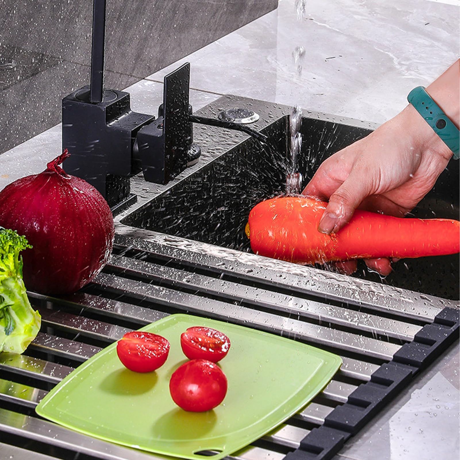 Escurridor De Platos Para Encimera Antideslizante, Ajustable, Resistente Al