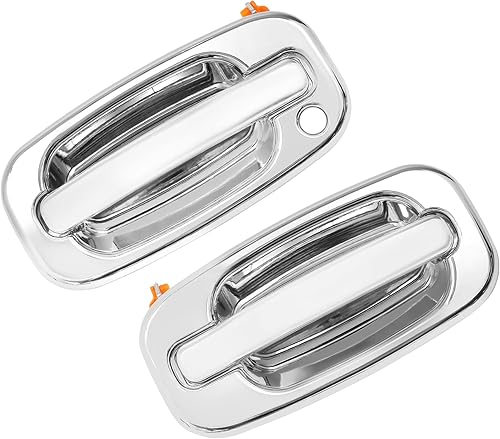 Juego de manijas de puerta exterior, todo cromado, compatible con Chevy Silverado Suburban Tahoe Avalanche 1999-2007, GMC Sierra Yukon, Cadillac