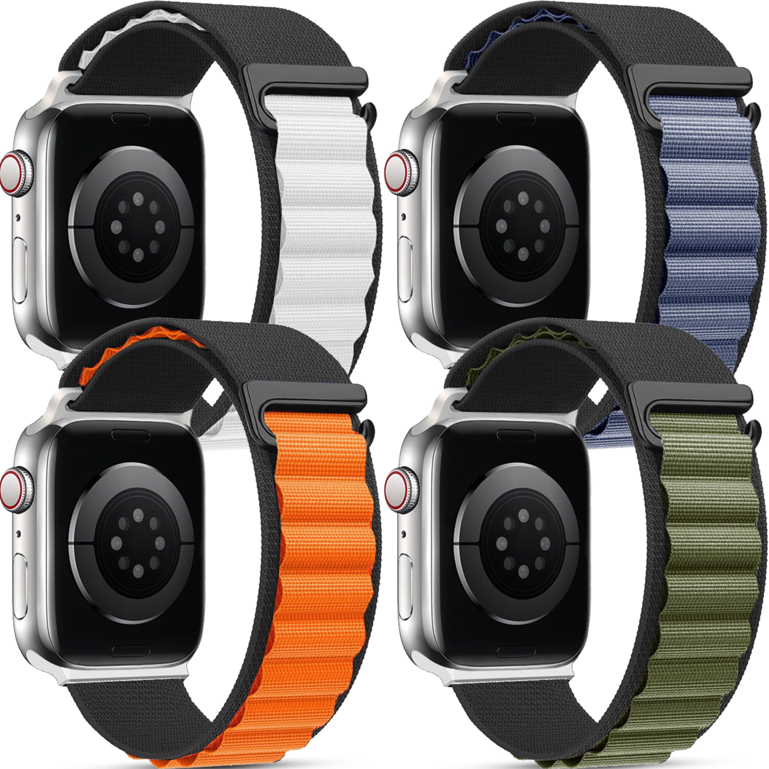 Alpine Loop Compatible with Apple Watch 38mm 40mm 41mm 42mm 44mm 45mm 49mm, Adjustable Sport Nylon Loop Strap with Titanium G-Hook for iWatch Series Ultra SE 8 7 6 5 4 3 2 1