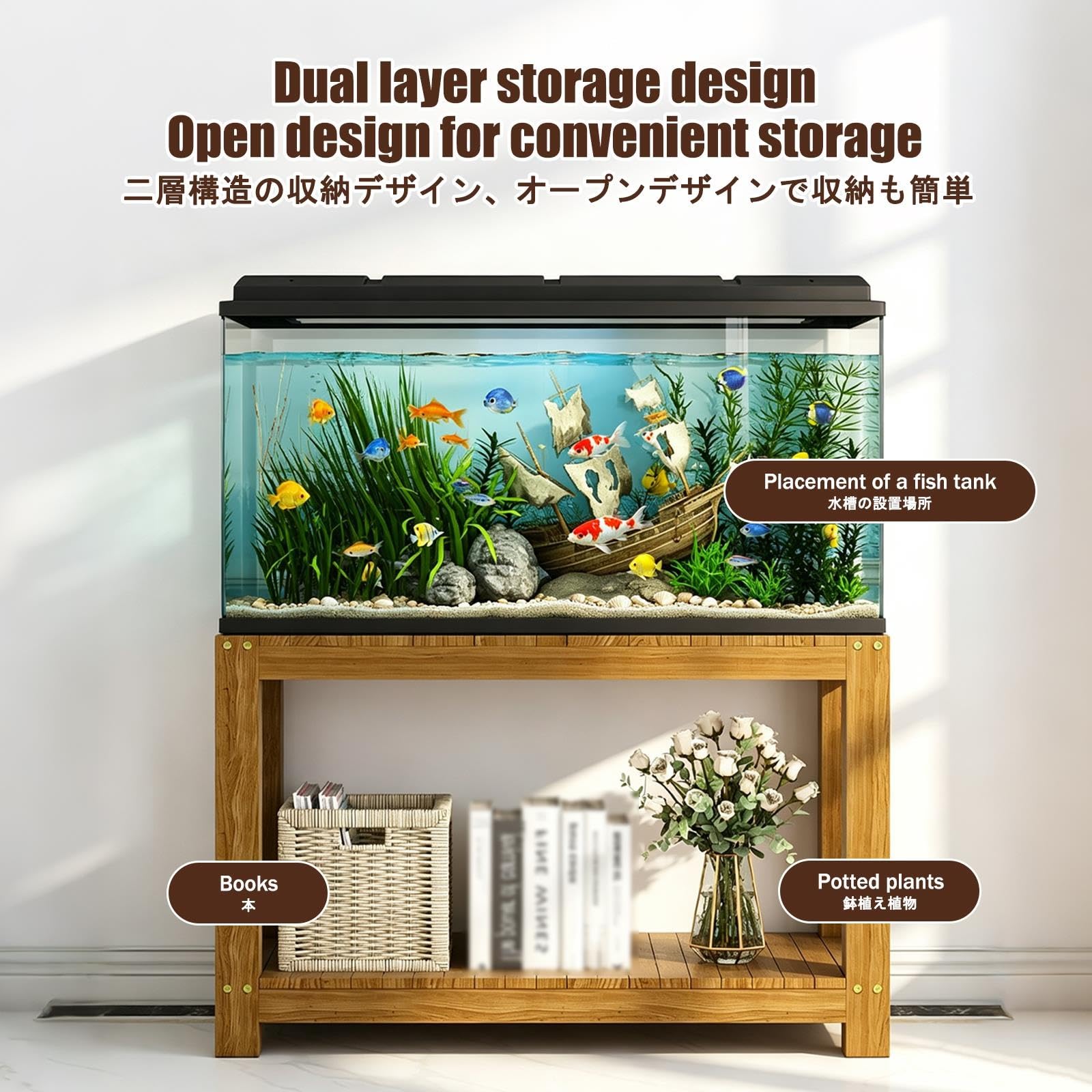 Mobile per Acquario, Scaffale per Acquario, Portante Stabile