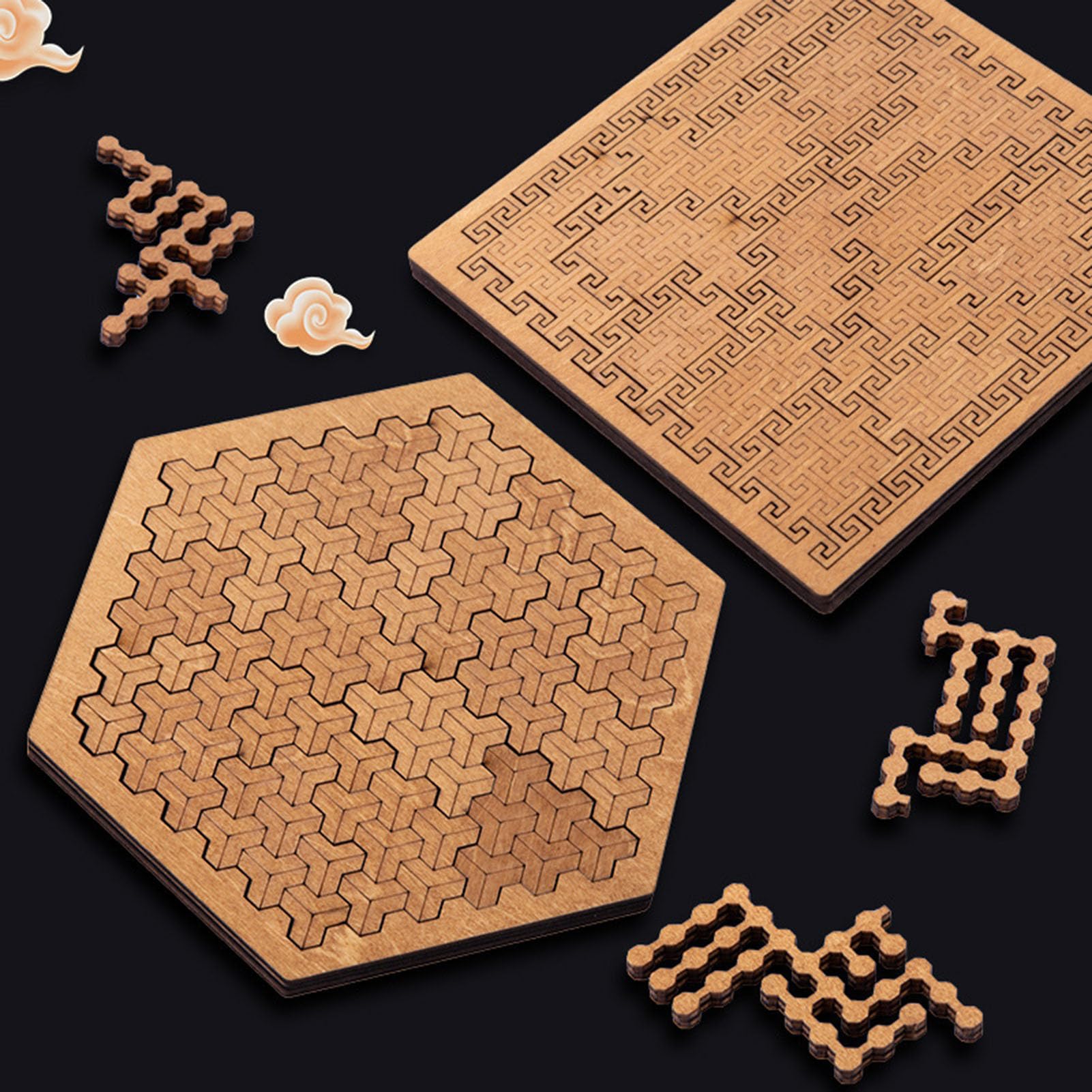 Rompecabezas de Madera, Juego de Lógica de Rompecabezas Geométrico