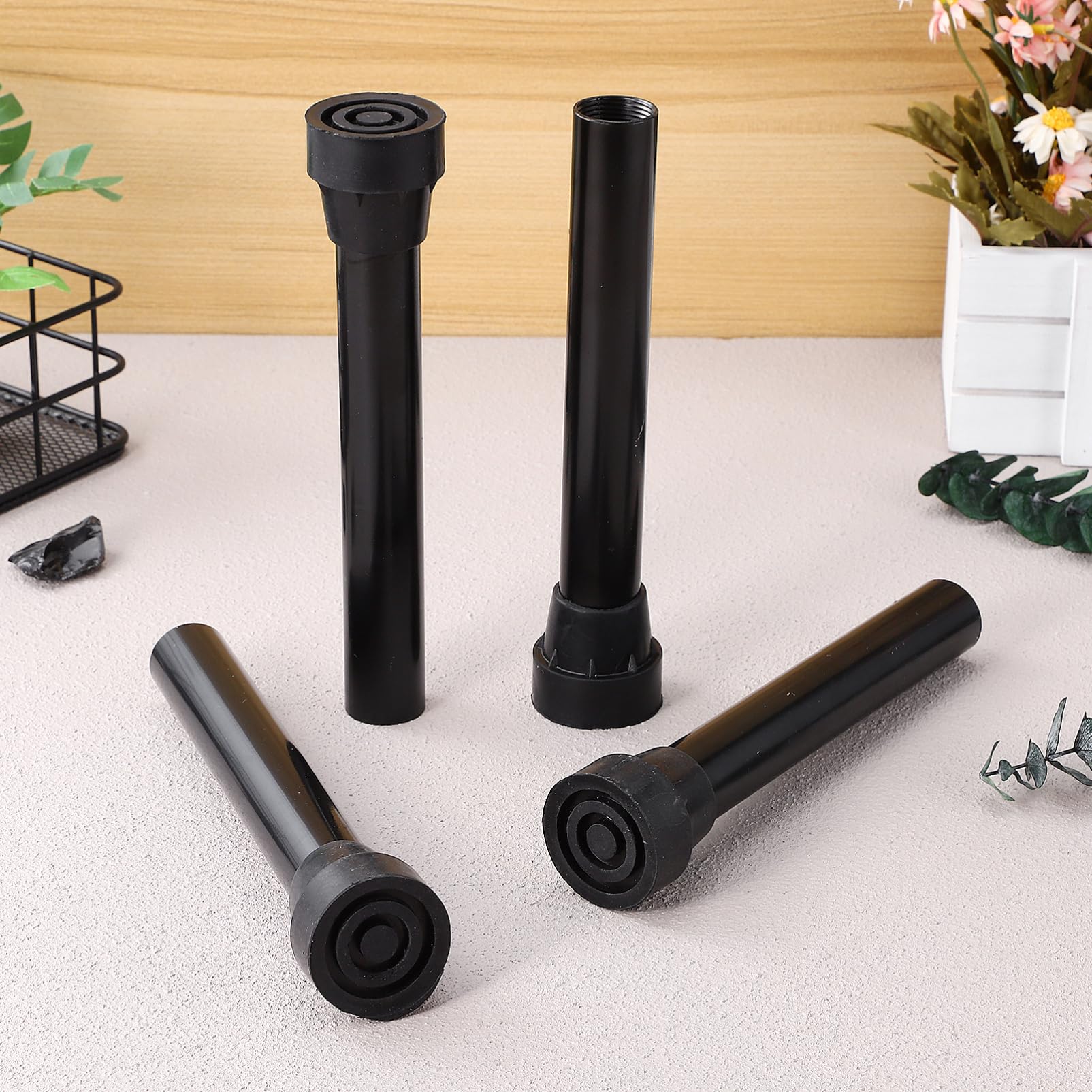 DOITOOL Universal Trampoline pad Replacement? Trampoline Parts with Rubber Covers Pad?Rubber and Stainless Steel Anti-Skid Mini Replacement Legs Cap, 7.47in