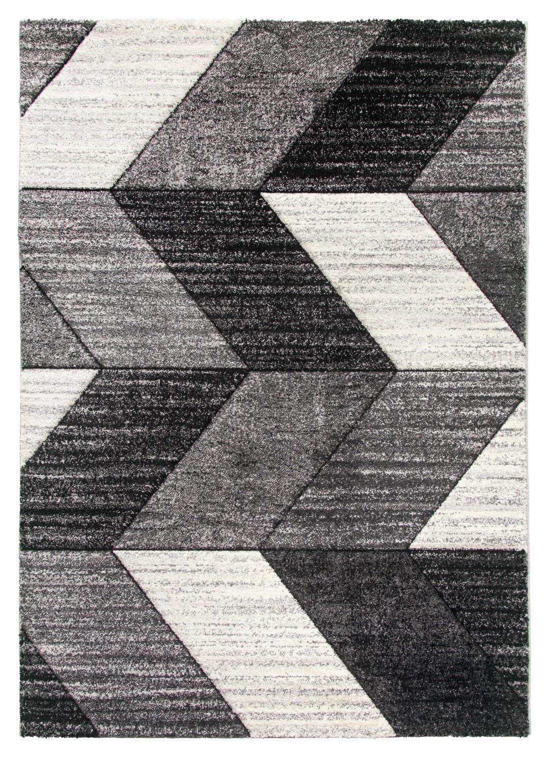 SrS Rugs® Impulse - Area Rug for Living Room, Bedroom, Hallway Runner Rug - Abstract Geometric Design - Provides Home with Comfort and Warmth (Grey Chevron, 160cm x 220cm) — image 1
