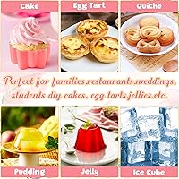 Vista 5 de R HORSE 42 Pack Mini Silicone Cupcake Molds Multi Flower Shaped Baking Cups Non-Stick Muffin Baking Mould Washable Cupcake Cake Cup Liners Mold for