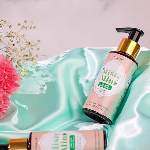 Miniatura 8 de Unisaif Misty Mint Green Tea Face Wash - Lavado facial de árbol de té para piel seca con menta  Lavado facial natural para la prevención del acné