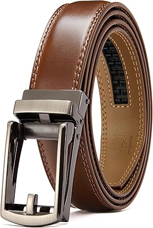CHAOREN Mens Dress Belt - 1 1/4" Leather Ratchet Belt Comfort Click