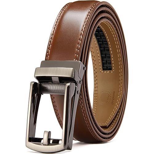 CHAOREN Mens Dress Belt - Ratchet Belt Leather 1 1/4" Comfort Click - Perfect Companion to Mens Dress Shoes