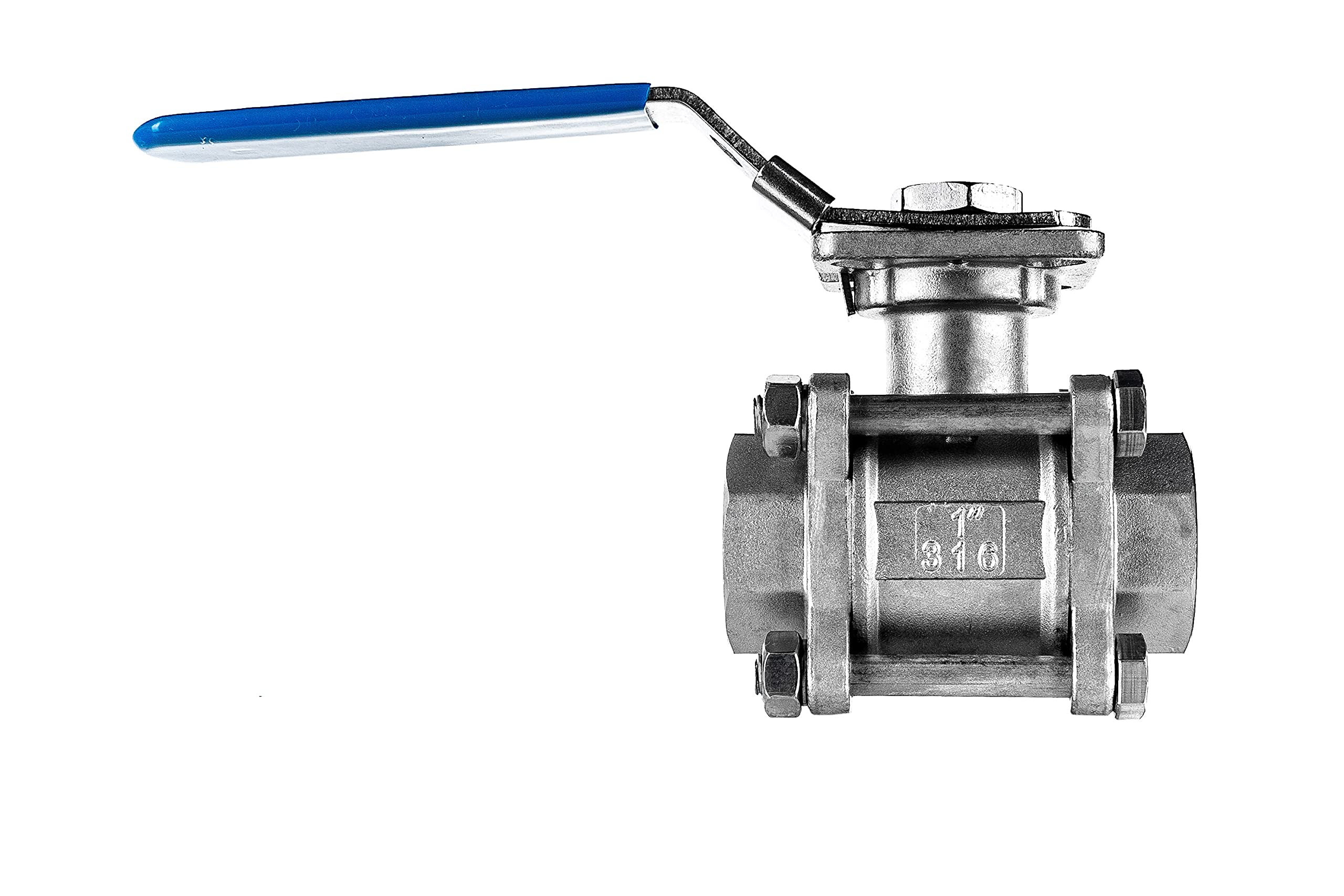 FSA Valvola a sfera in acciaio inox 316 da 1" a 3 pezzi 2-vie ISO 5211