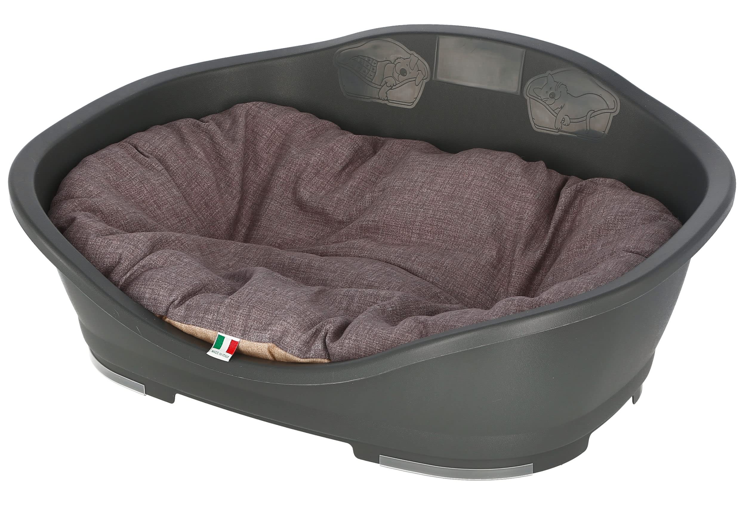 Kerbl Pet Cuscino Loneta, marrone/grigio, 58 x 43 cm