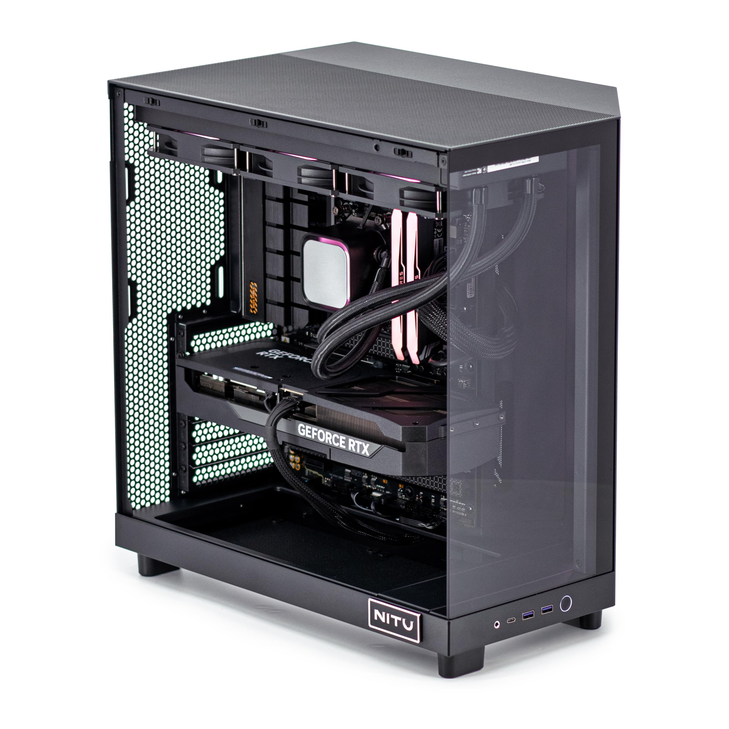 NITU Gaming PC | AMD Ryzen 7-9800X3D + RTX 5080 16 GB | 32 GB DDR5 | SSD NVMe 2 TB | Windows 11 Home | PC Gamer 1440p/4K Ray Tracing | Fuente 1000W Gold | Unidad Central de Alto Rendimiento
