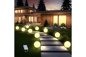 5 Color-Changing Solar Lights Globe Outdoor Christmas Balls, Waterproof Garden Solar Lights...