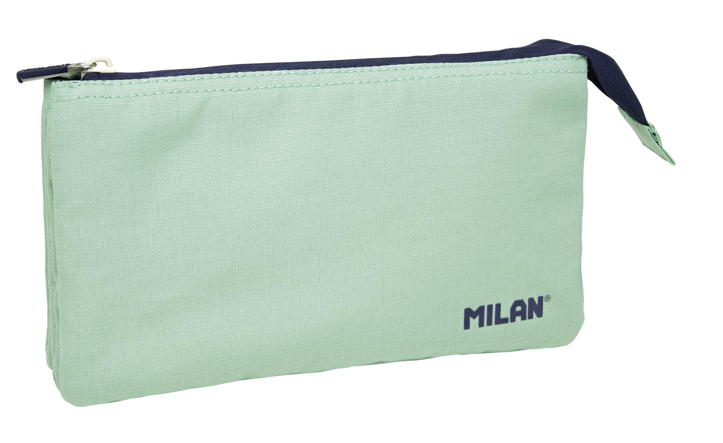 Bolso escolar portatodo milan 1918 collection 3 cremalleras y 5 compartimentos verde 215x35x125 mm