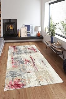 Pelangi Renkli Batik Desen Renk Geçişli Yıkanabilir Kaymaz Taban Leke Tutmaz Modern Salon Halısı Ve Yolluk, Çok Renkli 130 x 180, 74571069130180728