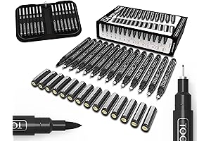 Micro-Line 14 Pens with Case: High-Quality Ink Pens for Precision Drawing, Writing, and Artistic Expression