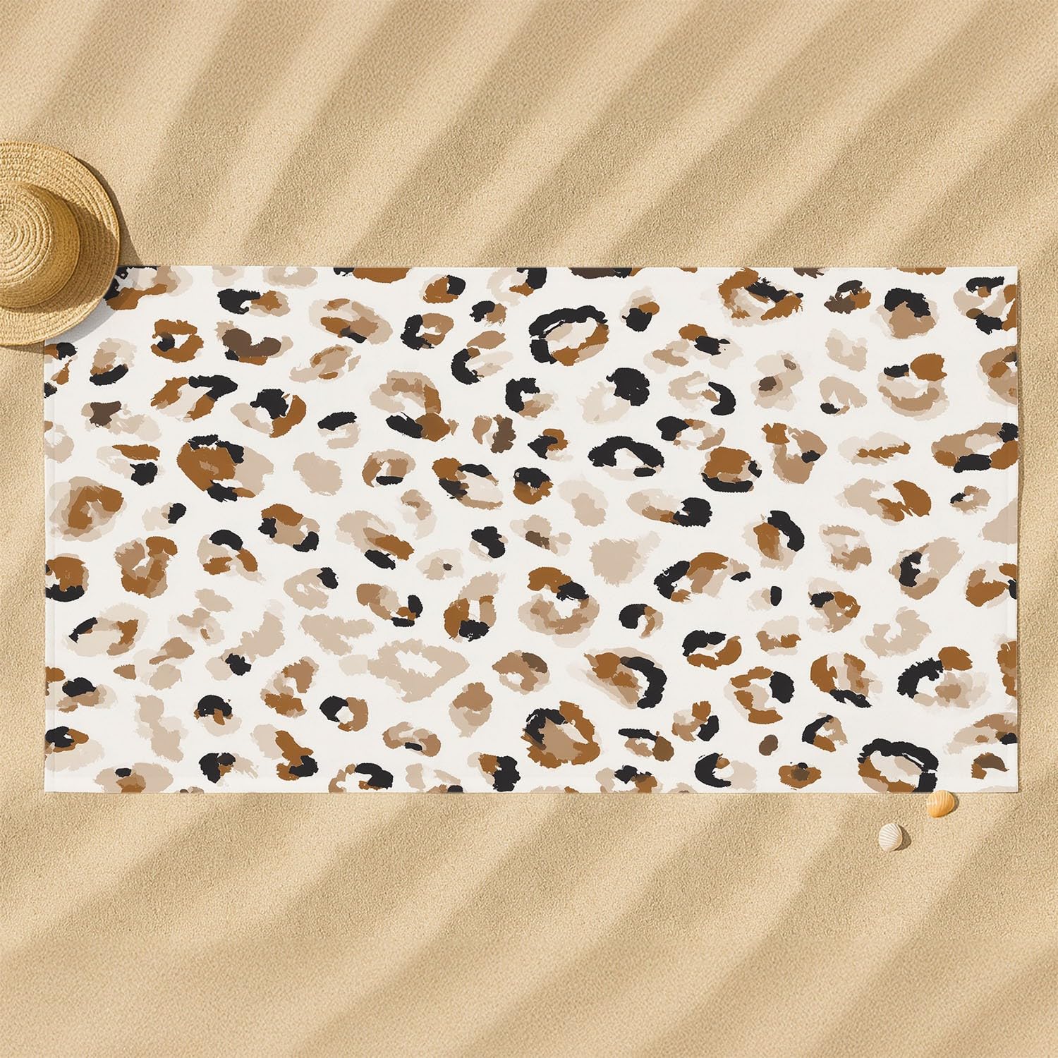 Toalla de playa moderna y clásica, de secado rápido, sin arena, ligera, de microfibra, para natación, viajes, vacaciones, moda, exclusiva, vanguardista, moderna, con textura de animales, 200 x 100 cm