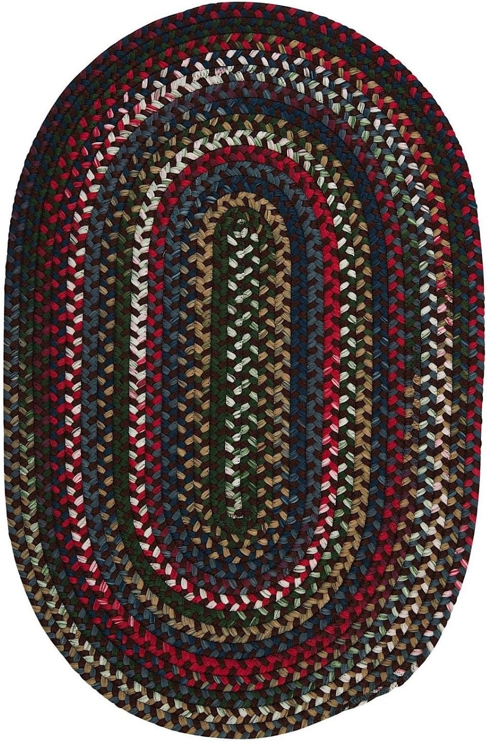 Colonial Mills Braided Oval Area Rug 2'x3' Brown Chestnut
