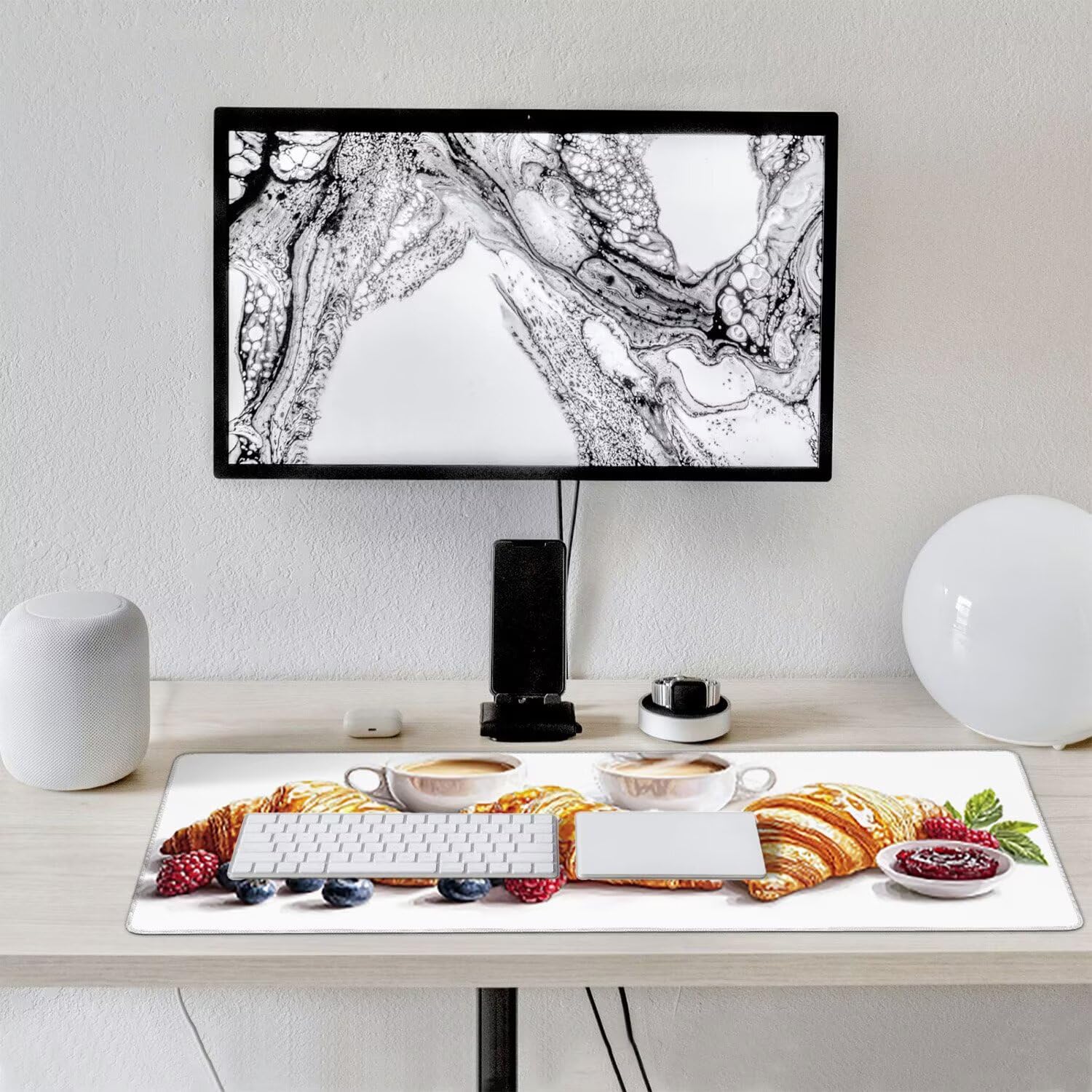 Podkładka pod mysz do gier XXL duża mysz 1200 x 500 mm, duża podkładka pod biurko z antypoślizgową gumową podstawą dla graczy, poprawia precyzję i szybkość (chleb do kawy) o-449