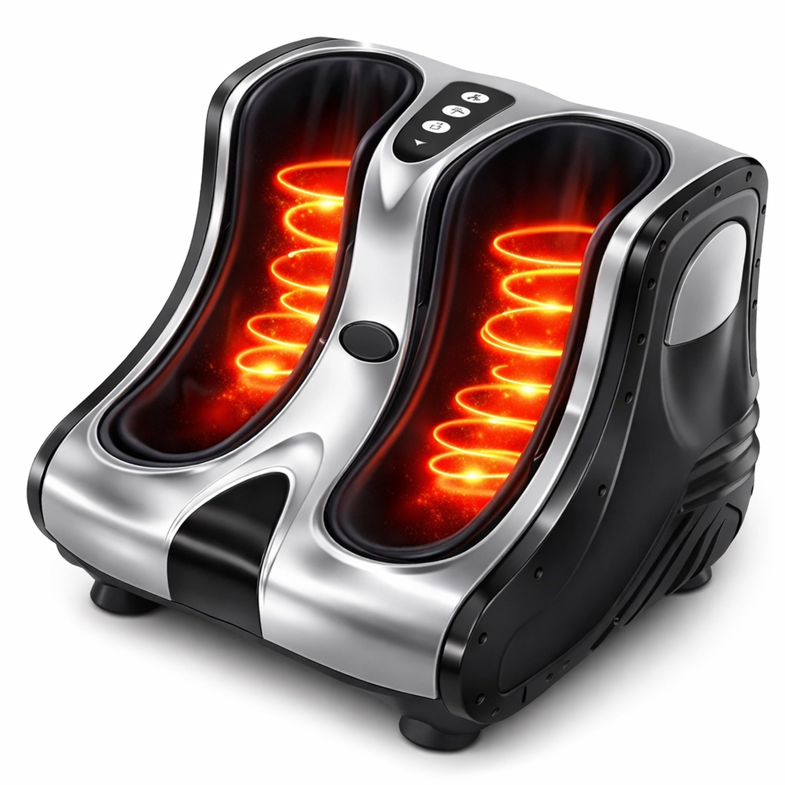 MoCho® Fußmassagegerät Fußmassage Elektrisch mit Wärme & Luftdruck – 360° Airbag Kompression für Füße & Waden – Shiatsu Massagegerät gegen Schmerzen, Muskelkater & schwere Beine – 3 Intensitätsstufen