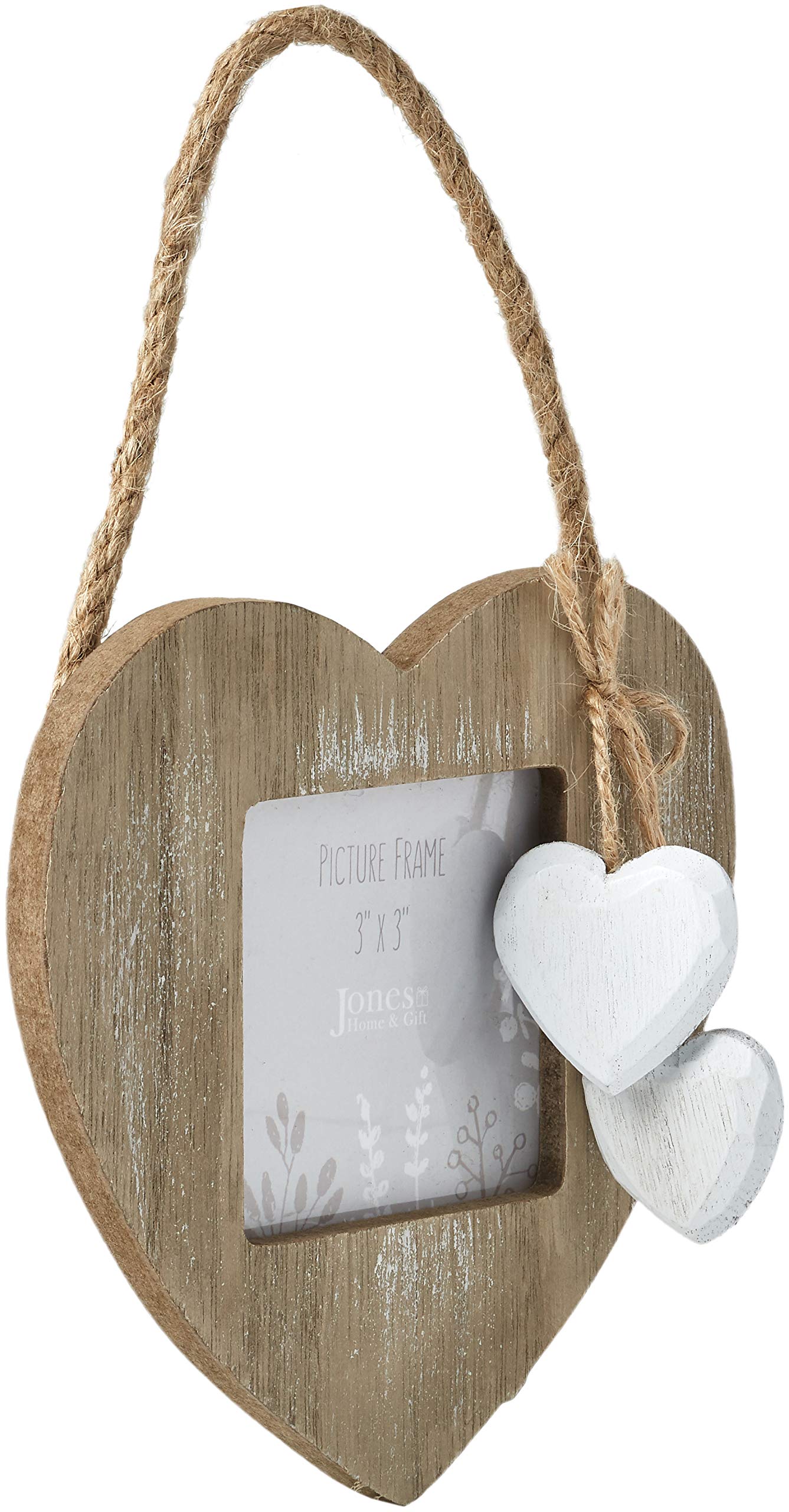Cadre Photo En Bois Flotté Shabby Chic - Avec Volets Cœur - 6x4 Pouces - Neuf